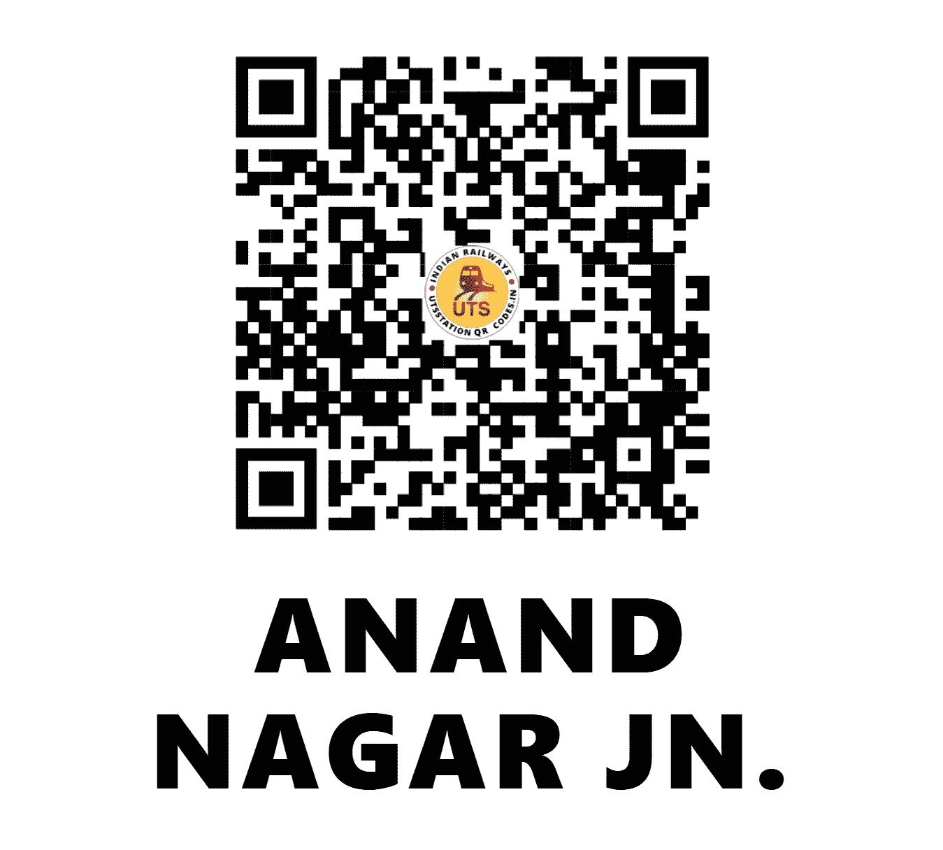 UTS QR Code for ANAND NAGAR JN. - ANDN (NE - UTTAR PRADESH)